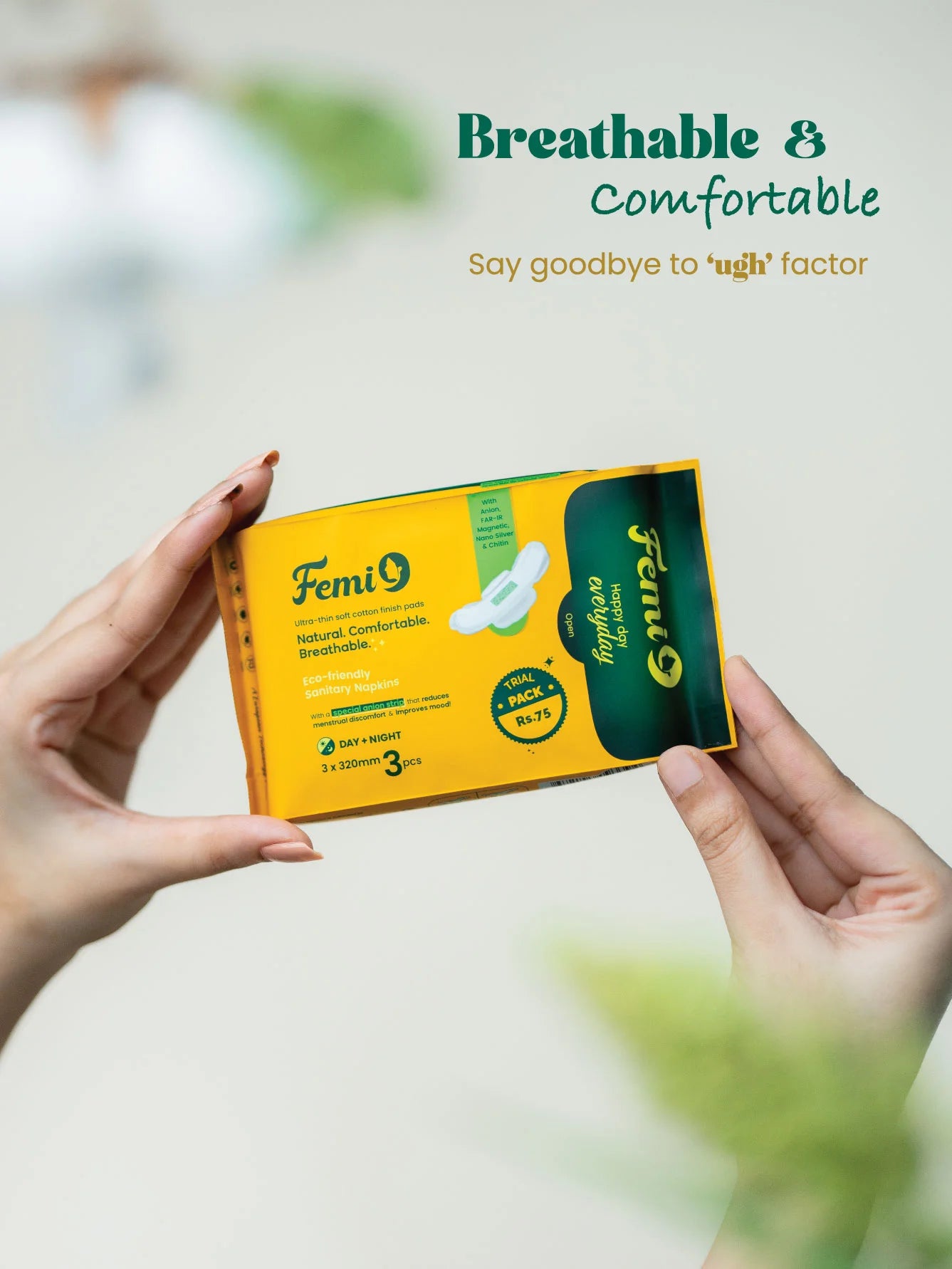 Femi9 Anion Sanitary Napkins|320mm|XL-10 Pads